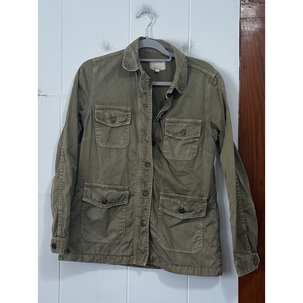 Current Elliott The Commander Jacket Army Green Cotton‎ Utility Coat Size Small